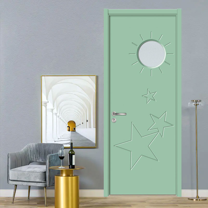 GA20-113 dessin animé PVC MDF porte intérieure de la chambre