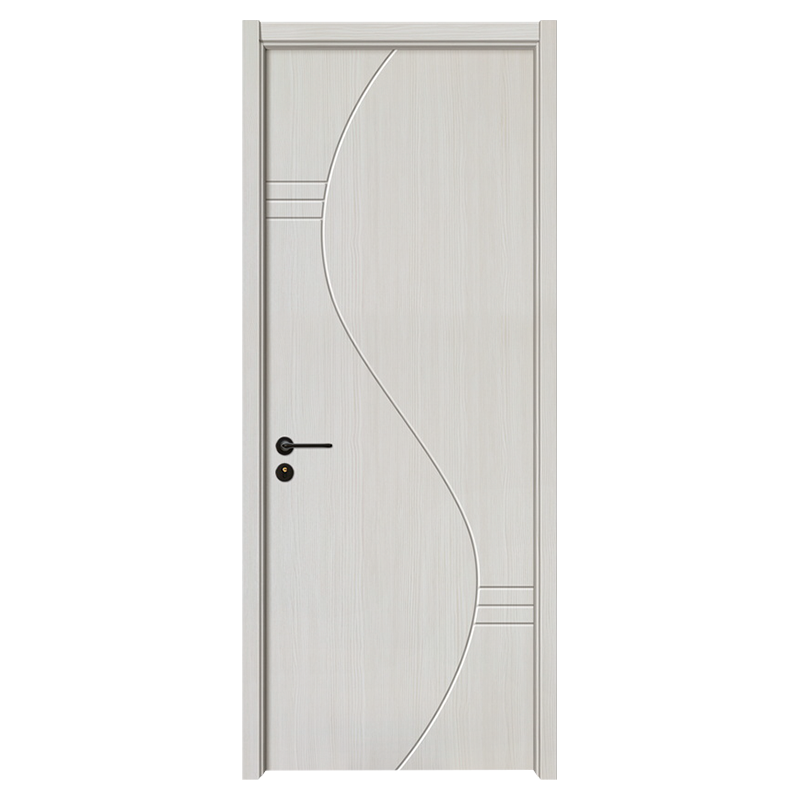 GA20-27 porte en bois de frêne de Mandchourie blanche sculptée porte affleurante laminée