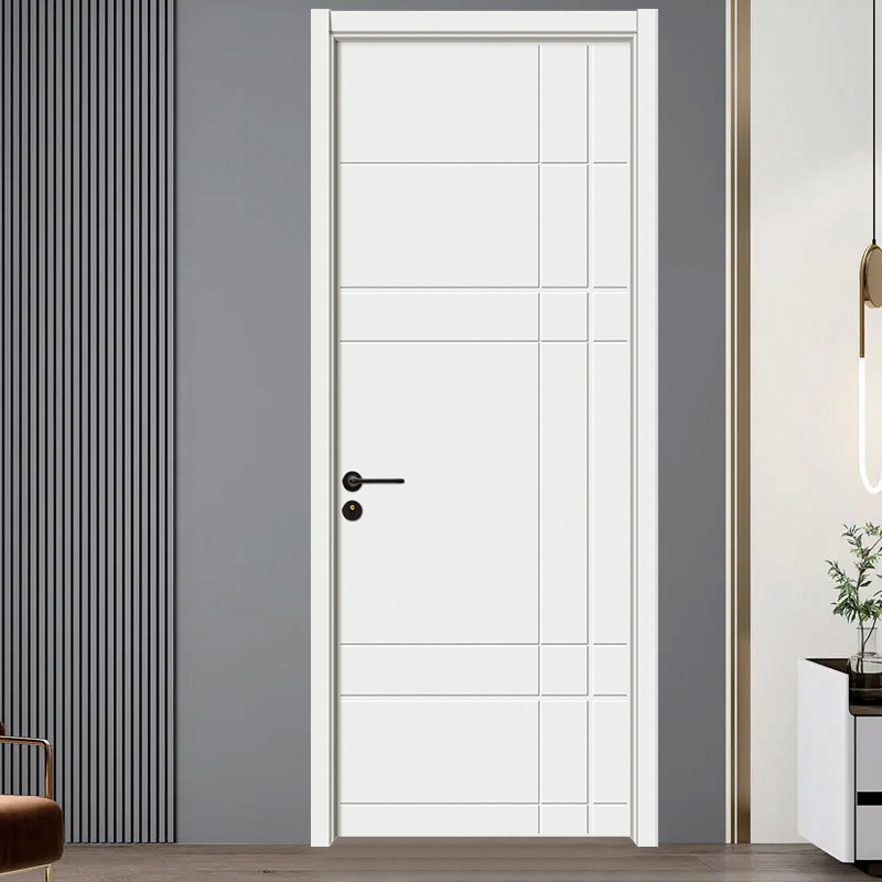 GA20-42 porte d'entrée de chambre blanche pure porte affleurante en PVC