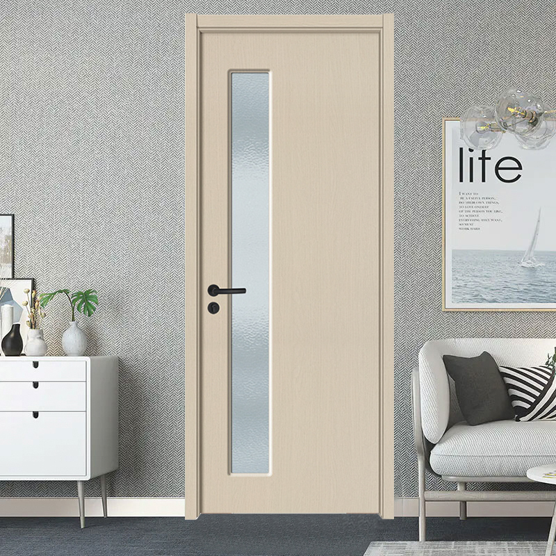 GA20-98B porte en bois anti-égratignures porte en verre dépoli porte intérieure de la chambre