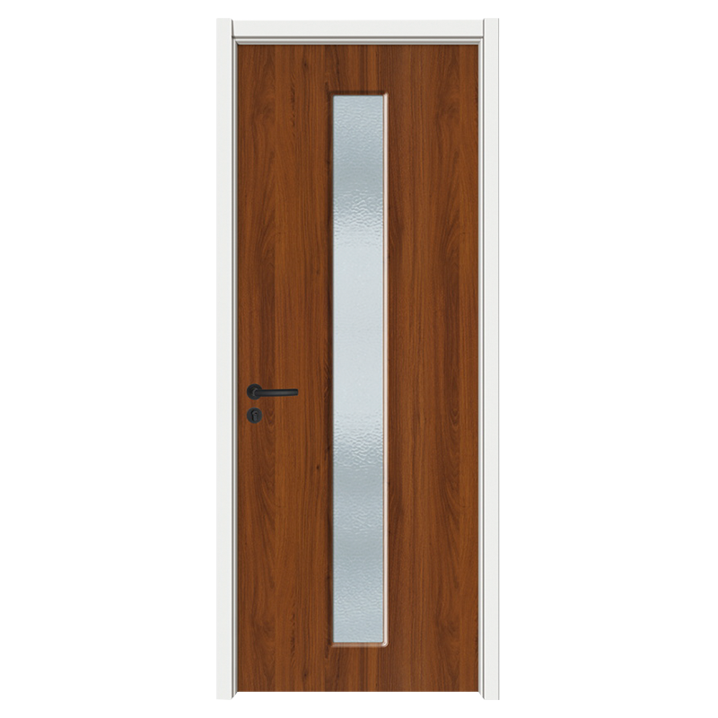 GA20-99B porte de bureau en noyer porte en verre dépoli intérieur porte en bois PVC